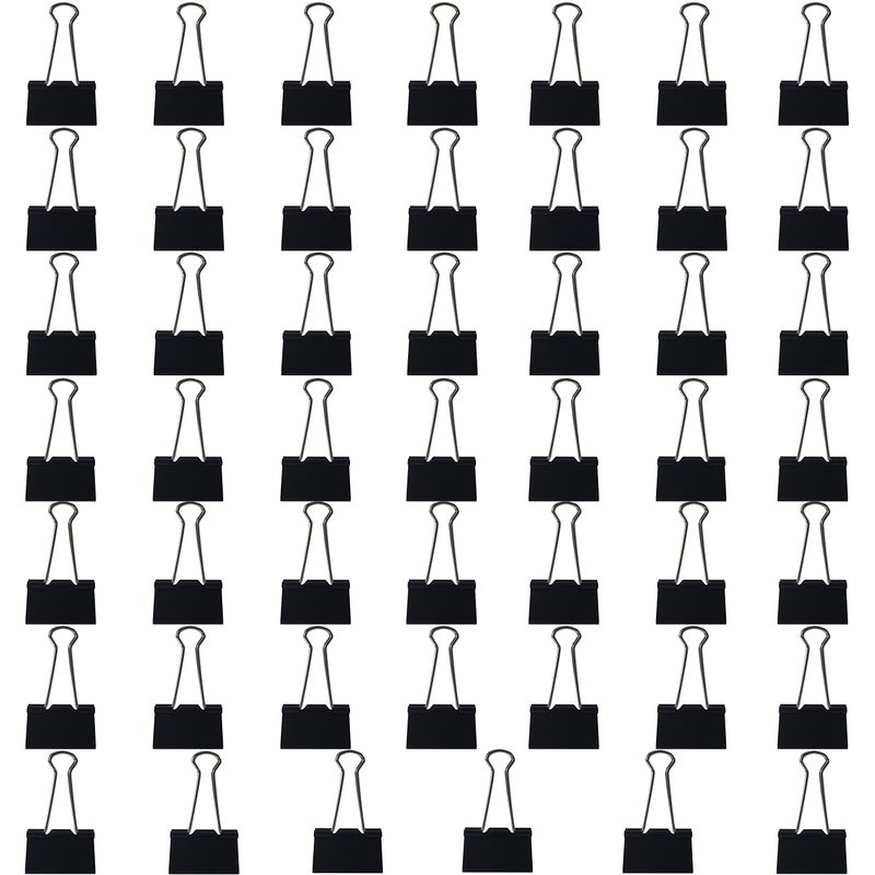 Clipco Binder Clips Large 1.5-Inch Black (48-Pack) - Image 1